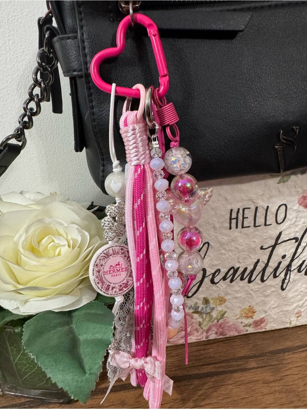 Pink Phone/Key/Bag Chain #P1128 - Picture 2 of 12